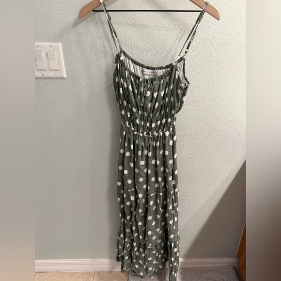 Faithful the brand shaloom polka dot linen midi dress - Picture 7 of 9